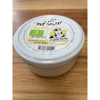 Riz au lait vanille