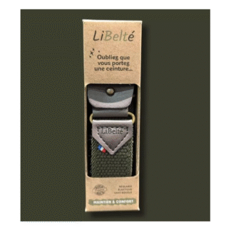Ceinture sans boucle kaki