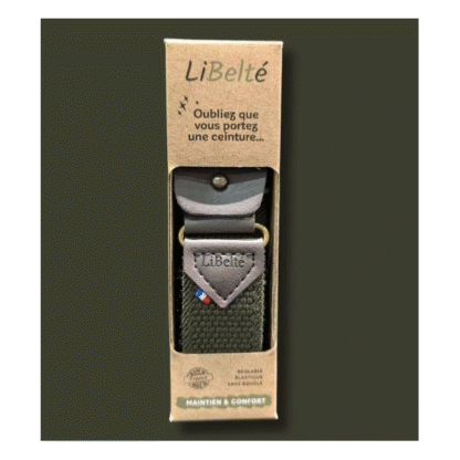Ceinture sans boucle kaki