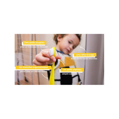 Brosse a dents pour enfant jaune – Image 2