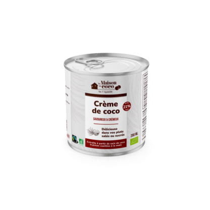 Crème de coco 21% mg bio (équitable) 200