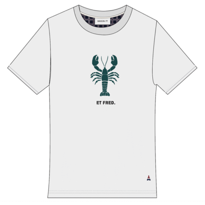 Tshirt homme homard et fred blanc ts – Image 2