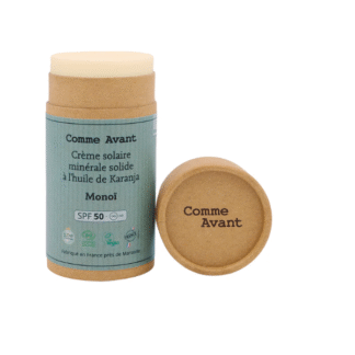 Crème solaire solide spf50 à l'huile de karanja - monoi