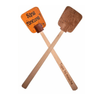 Tapette à mouche slogan « sans rancune »