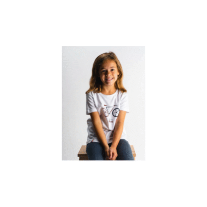 Tshirt enfant guidon fute blanc 8ans – Image 2