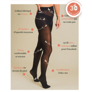 Collant 40 deniers noir ts