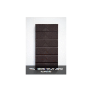 Tablette de chocolat noir caramel