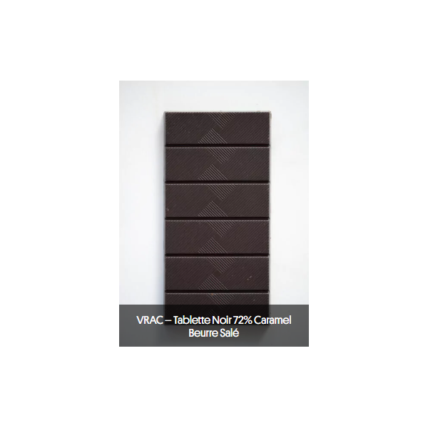 Tablette de chocolat noir caramel