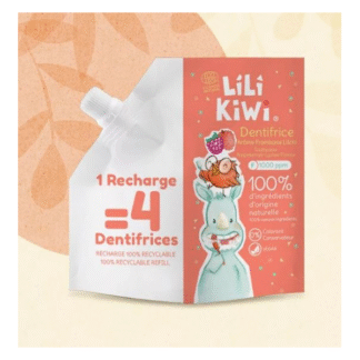 Recharge dentifrice bio fluoré framboise-litchi – 100 % d’ingrédients d’origine naturelle