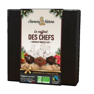 Coffret « la sélection des chefs » assortiment de 25 bonbons de chocolat noir et lait