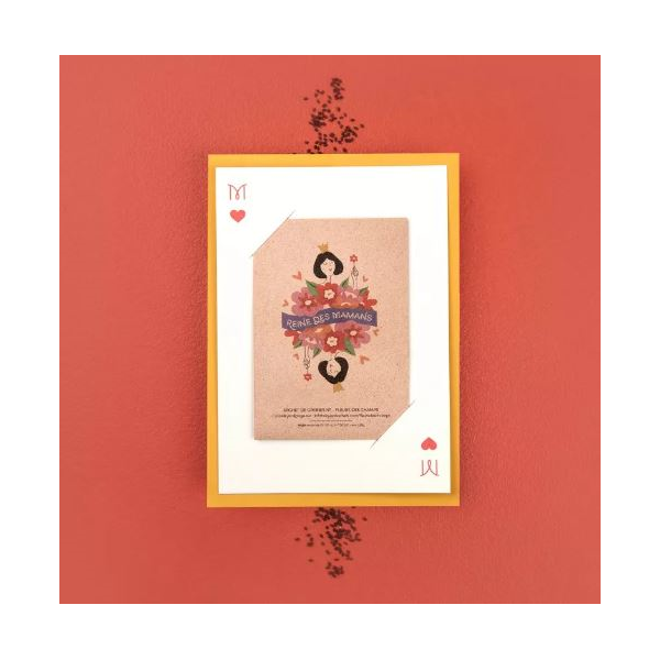 Sachet graines carte reine des mamans
