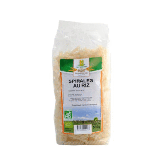 Spirales sans gluten à la farine de riz et maïs bio