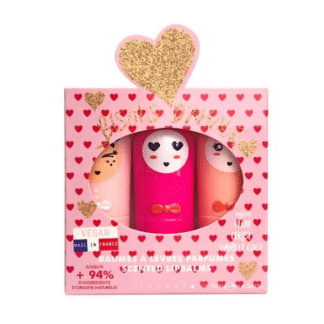 Trio baumes à lèvres - bisous d'amour