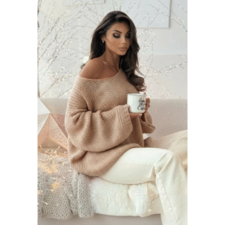 Pull oversize maille large - noir