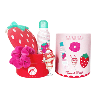 Coffret bainsweet pink bath set fraise inuwet